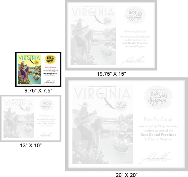 Official Best of Virginia 2024 Winner's Plaque, S (9.75" x 7.5")