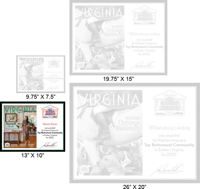 Official Top Retirement Communities 2024 Winner's Plaque, M (13" x 10")